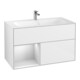 V&B Finion Meuble sous lavabo Éclairage mural 99,6x59,1cm, Rg l bl. m Lac, bl. bril. Lac-1