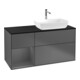 V&B Finion Meuble sous-vasque 120 cm, Pl b m, Rg A m Lac, Anthrac. m-1