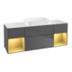 V&B Finion Meuble sous vasque Éclairage mural 160x60,3x50,1cm, Lacque rg g m, Anthracite m-1