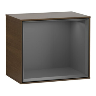 V&B Finion Module d'étagère Éclairage mural 41,8x35,6x27cm, Anthracite, bois wal