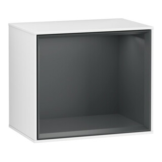 V&B Finion Module d'Étagère Éclairage Mural 41,8x35,6x27cm, Étag md écl., blanc brillant Lac