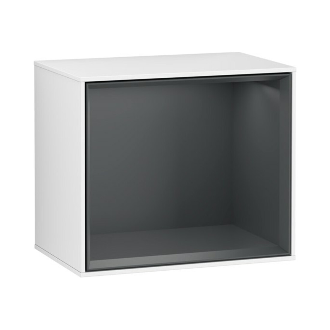V&B Finion Module d'Étagère Éclairage Mural 41,8x35,6x27cm, Étag md écl., blanc brillant Lac
