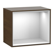 V&B Finion Module d'étagère Éclairage mural 41,8x35,6x27cm, Étagère bl., placage noyer