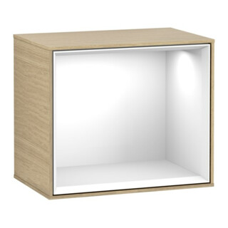 V&B Finion Module d'étagère Éclairage mural 41,8x35,6x27cm, Reg glo bl., Placage chêne