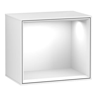 V&B Finion Module d'étagère Éclairage mural 41,8x35,6x27cm, Reg glo blc, glo blc Lac