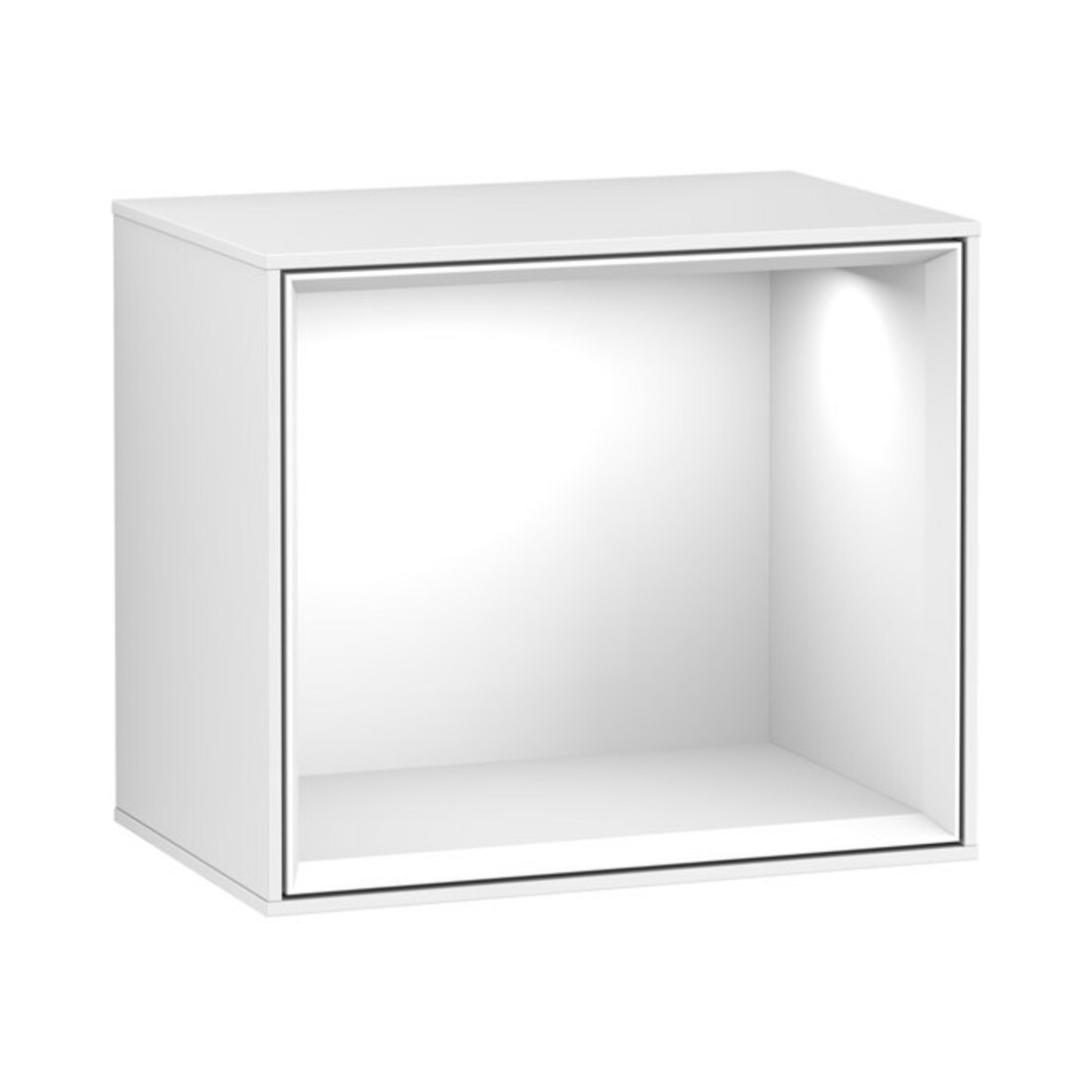 V&B Finion Module d'étagère Éclairage mural 41,8x35,6x27cm, Reg glo blc, glo blc Lac