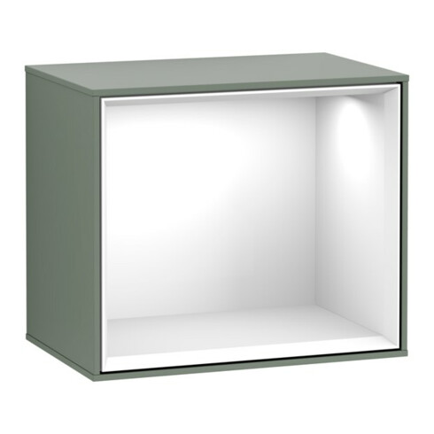 V&B Finion Module d'étagère Éclairage mural 41,8x35,6x27cm, Reg glo wh., Oli. m Lac