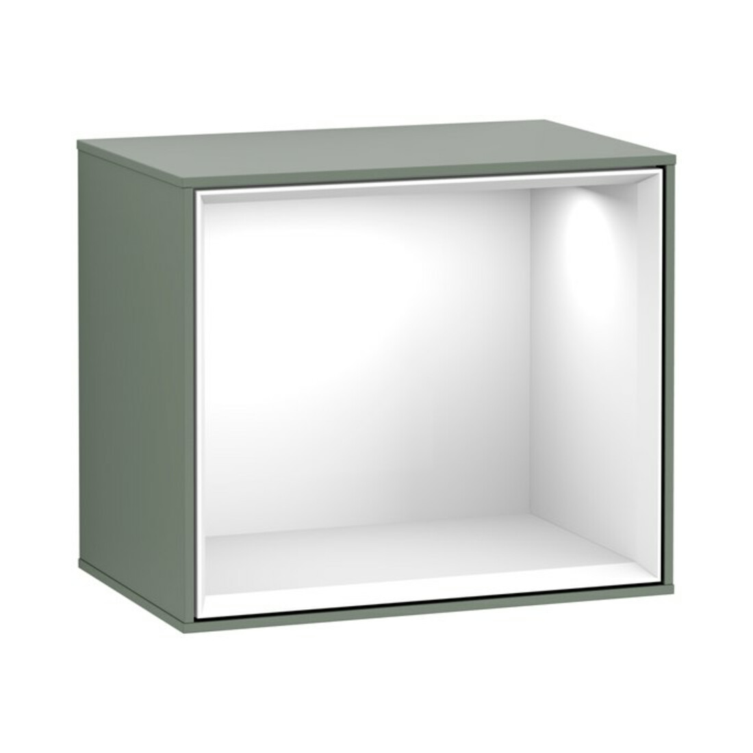 V&B Finion Module d'étagère Éclairage mural 41,8x35,6x27cm, Reg glo wh., Oli. m Lac