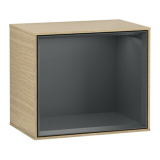 V&B Finion Module d'étagère Éclairage mural 41,8x35,6x27cm, Reg md Blue, Placage chêne
