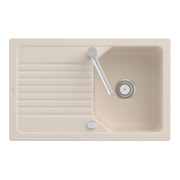 V&B Flächenbündige Spüle Linara 45 Flat m Abl.garn, Exzenter, ivory CeramicPlus