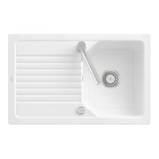 V&B Flächenbündige Spüle Linara 45 Flat m Abl.garn, Exzenter, sn wh. CeramicPlus