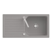 V&B Flächenbündige Spüle Linara 60 Flat m Abl.garn, Exzenter, fossil CeramicPlus
