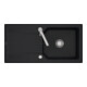 V&B Flächenbündige Spüle Linara 60 Flat m Abl.garn, Exzenter, pure black-1