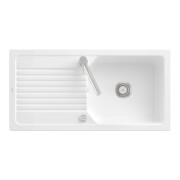 V&B Flächenbündige Spüle Linara 60 Flat m Abl.garn, Exzenter, sn wh. CeramicPlus