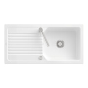 V&B Flächenbündige Spüle Linara 60 Flat m Abl.garn, Exzenter, we alp CeramicPlus