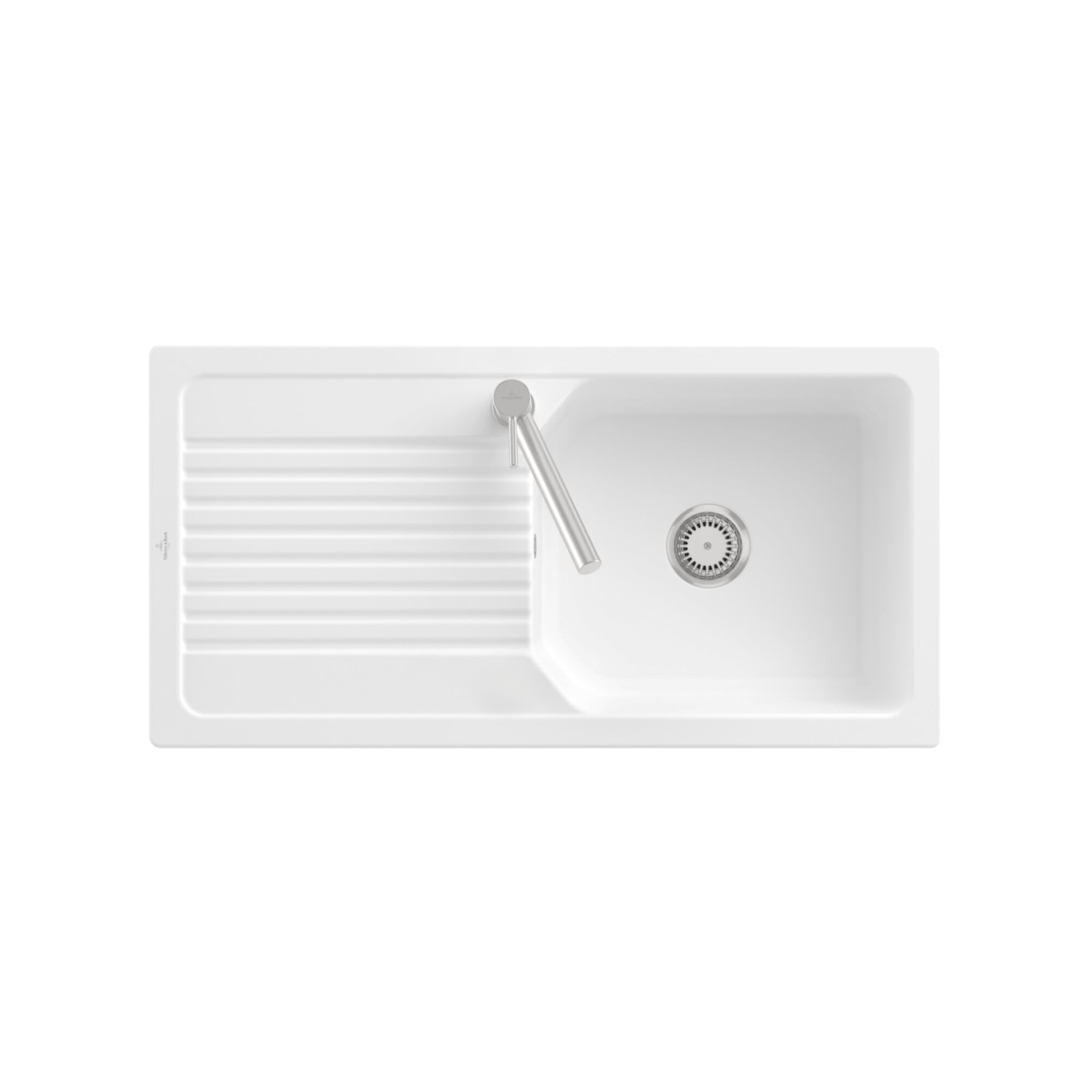 V&B Flächenbündige Spüle Linara 60 Flat m Abl.garn, Hand., st. white CeramicPlus ; Villeroy & Boch