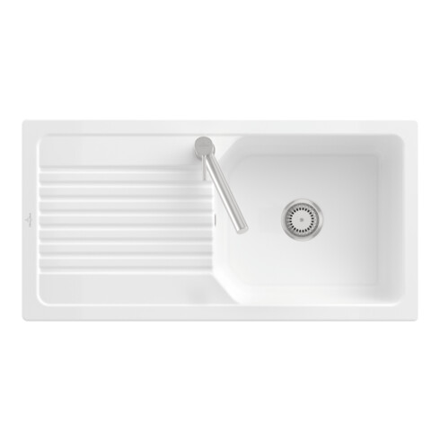 V&B Flächenbündige Spüle Linara 60 Flat m Abl.garn, Hand., we alpin CeramicPlus