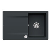 V&B Flächenbündige Spüle Siluet 45 Flat m Abl.garn, Exzenter, pure black