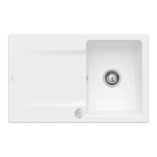 V&B Flächenbündige Spüle Siluet 45 Flat m Abl.garn, Exzenter, stone white