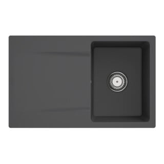 V&B Flächenbündige Spüle Siluet 45 Flat m Abl.garn, Handbetätigung, graphit