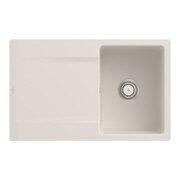 V&B Flächenbündige Spüle Siluet 45 Flat m Ablaufgarnitur, Handbetätigung, crema