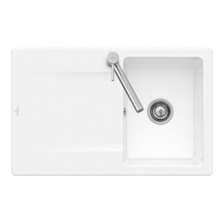 V&B Flächenbündige Spüle Siluet 45 Flat Spülbecken, pure black