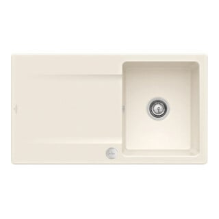 V&B Flächenbündige Spüle Siluet 50 Flat m Abl.garn, Excenterbetätigung, crema