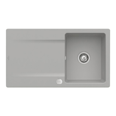 V&B Flächenbündige Spüle Siluet 50 Flat m Abl.garn, Excenterbetätigung, fossil