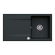 V&B Flächenbündige Spüle Siluet 50 Flat m Abl.garn, Exzenter, pure black-1