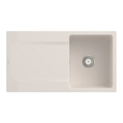 V&B Flächenbündige Spüle Siluet 50 Flat m Ablaufgarnitur, Handbetätigung, crema