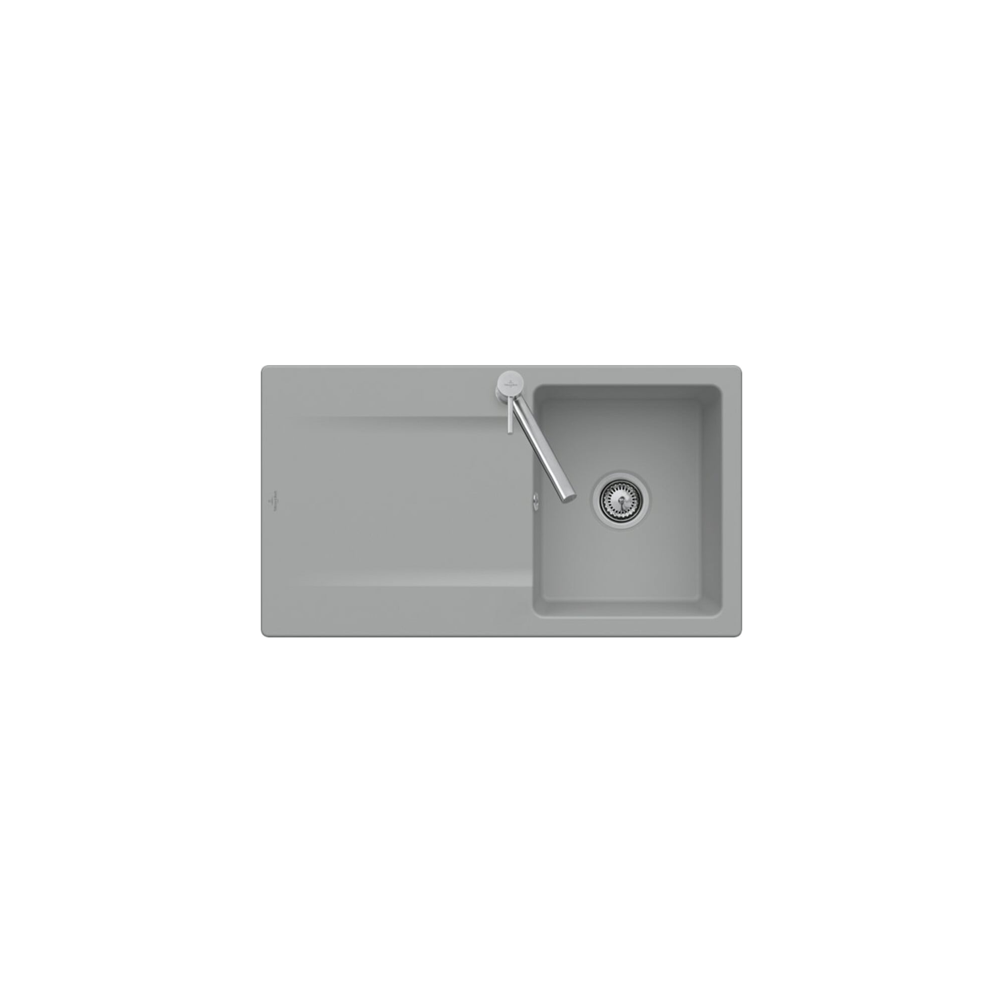 V&B Flächenbündige Spüle Siluet 50 Flat Spülbecken, snow white ; Villeroy & Boch