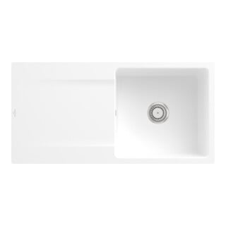 V&B Flächenbündige Spüle Siluet 60 Flat m Abl.garn, Hand., st. white CeramicPlus