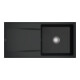 V&B Flächenbündige Spüle Siluet 60 Flat m Abl.garn, Handbetätigung, pure black-1