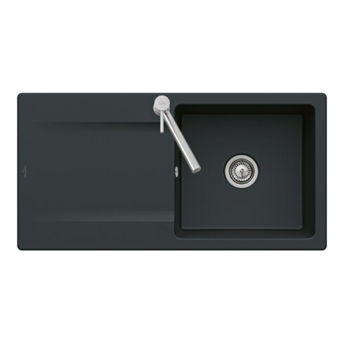 V&B Flächenbündige Spüle Siluet 60 Flat Spülbecken, chromite CeramicPlus