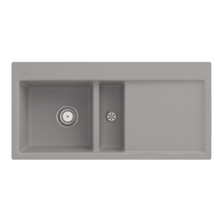 V&B Flächenbündige Spüle Subway 60 Flat li, m Abl.garn, Handbetätigung, fossil
