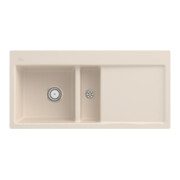 V&B Flächenbündige Spüle Subway 60 Flat li, m Abl.garn, Handbetätigung, ivory
