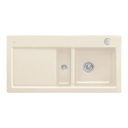 V&B Flächenbündige Spüle Subway 60 Flat re, m Abl.garn, Exzenter, ivory