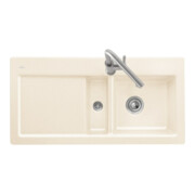 V&B Flächenbündige Spüle Subway 60 Flat Spülbecken links, ivory
