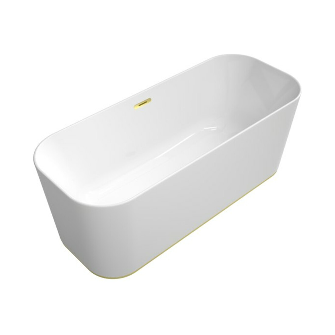 V&B Freistehwanne Finion Gold-Colour on D 170x70cm, PtoVtl., ÜL, Design-Ring, weiß