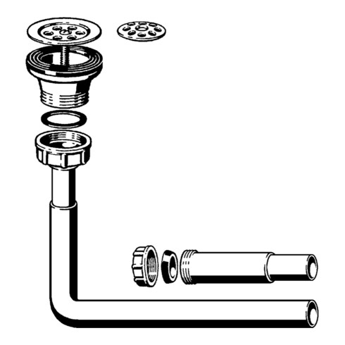 V&B Garniture de trop-plein 167x184 mm, chromée, complète