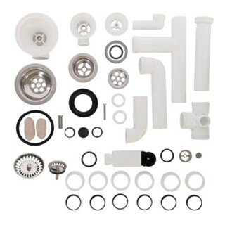 V&B Garniture de vidage Profi avec commande manuelle, 250x320mm, chromé