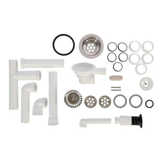 V&B Garniture de vidage Profi avec commande manuelle, 290x350mm, chromé