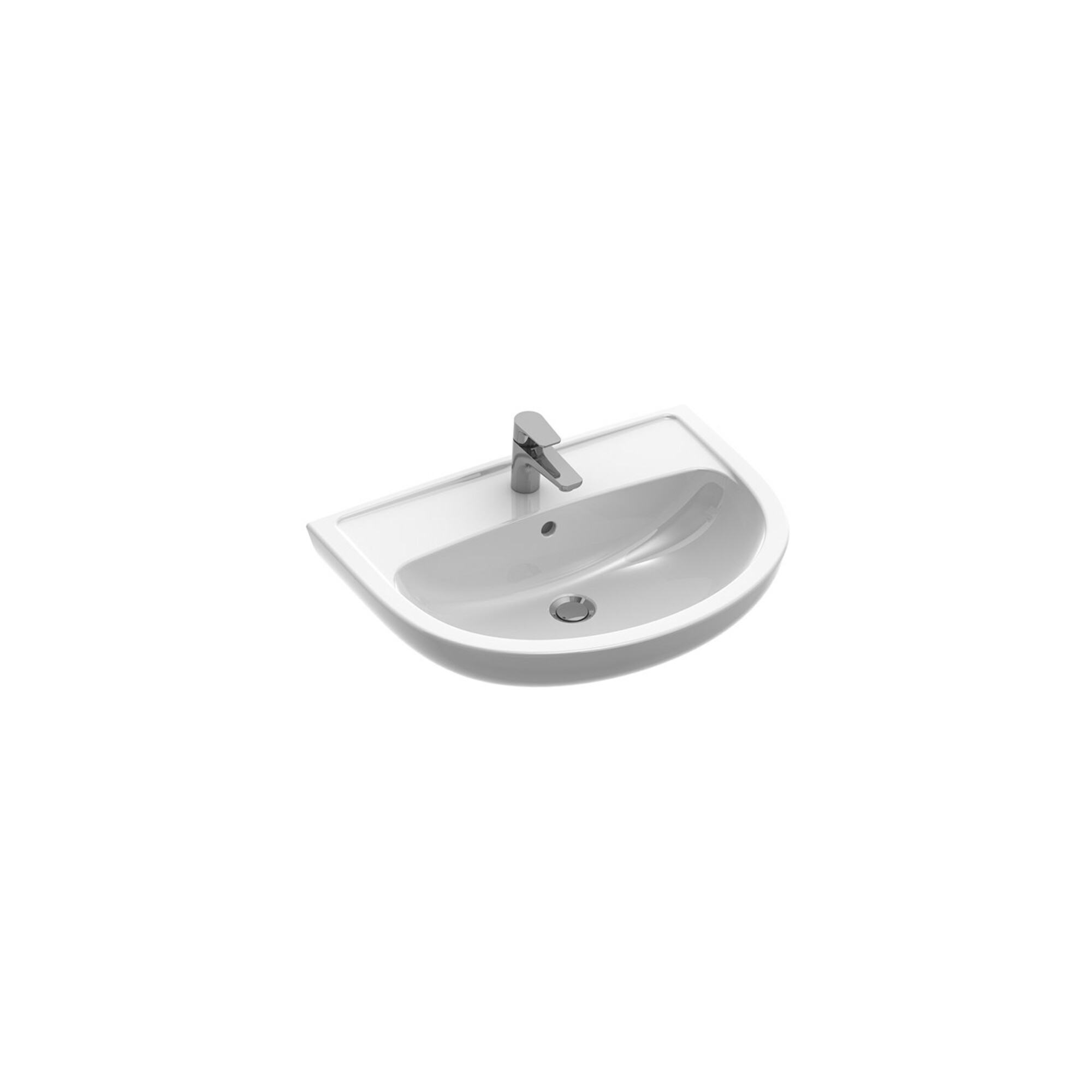 V&B Gustavsberg Waschtisch Saval 2.0 65x48,5cm, we, mit Hahnloch und Überlauf ; Villeroy & Boch