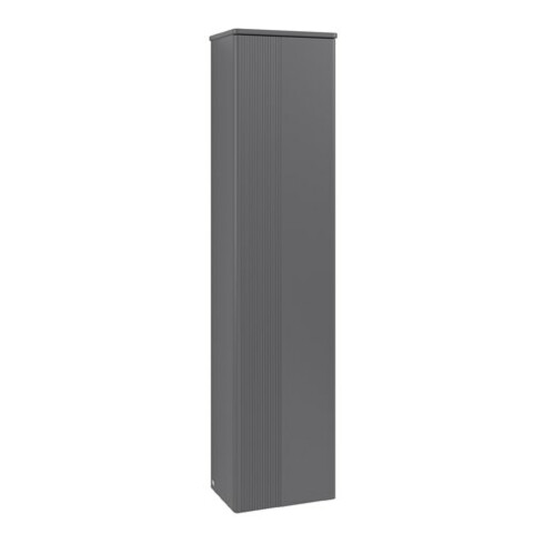 V&B H-S mit Frontstruktur, Anschlag re Antao 41,4x172x28,7cm, WBP Lac, Anthrac. m Lac