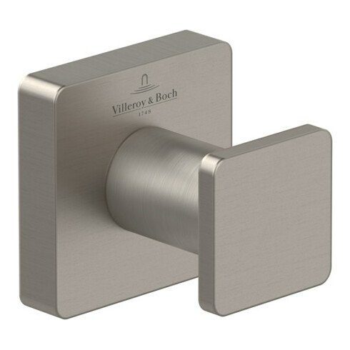 V&B Handtuchhaken Elements Striking brushed nickel black, 45x45x44mm