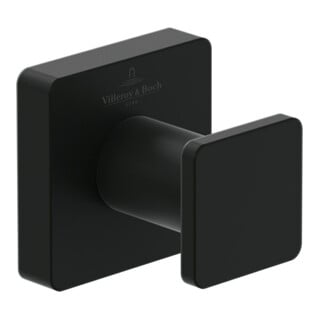 V&B Handtuchhaken Elements Striking matt black, 45x45x44mm