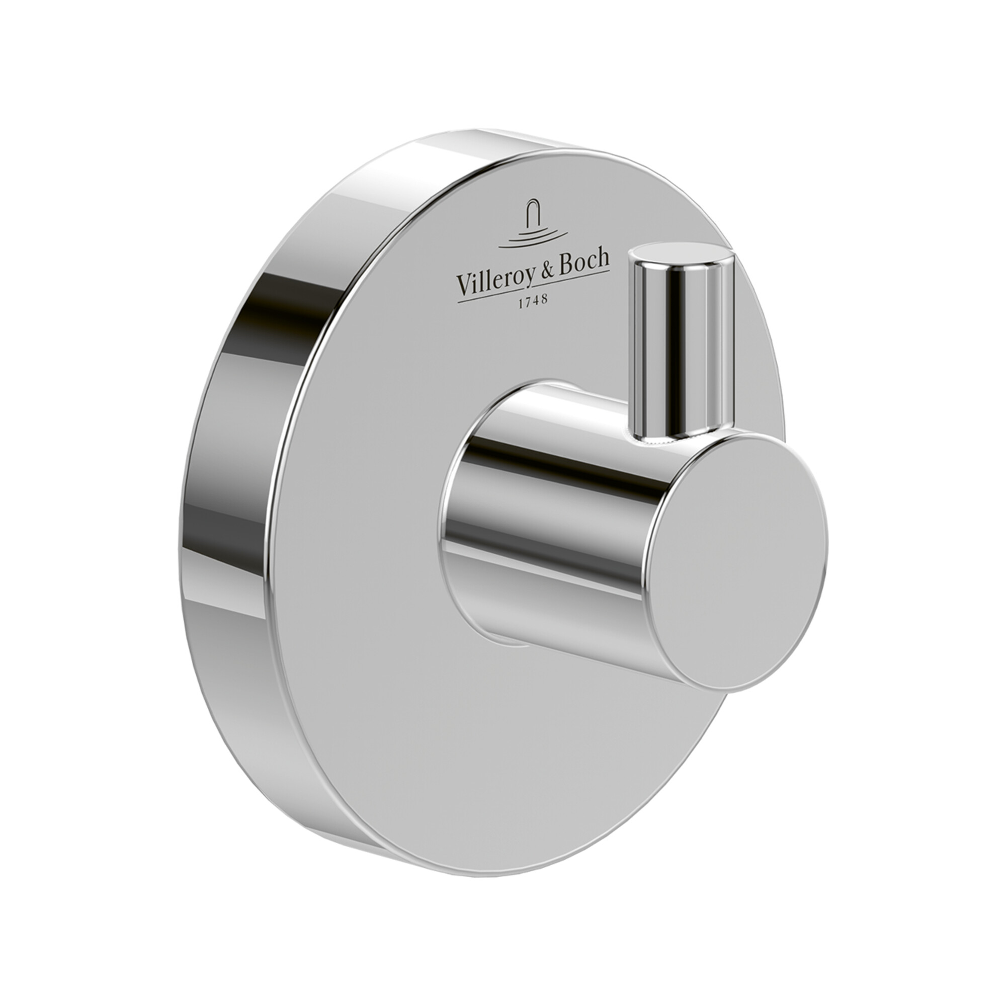V&B Handtuchhaken Elements Tender 54x54x32mm, rund, brushed nickel black ; Villeroy & Boch