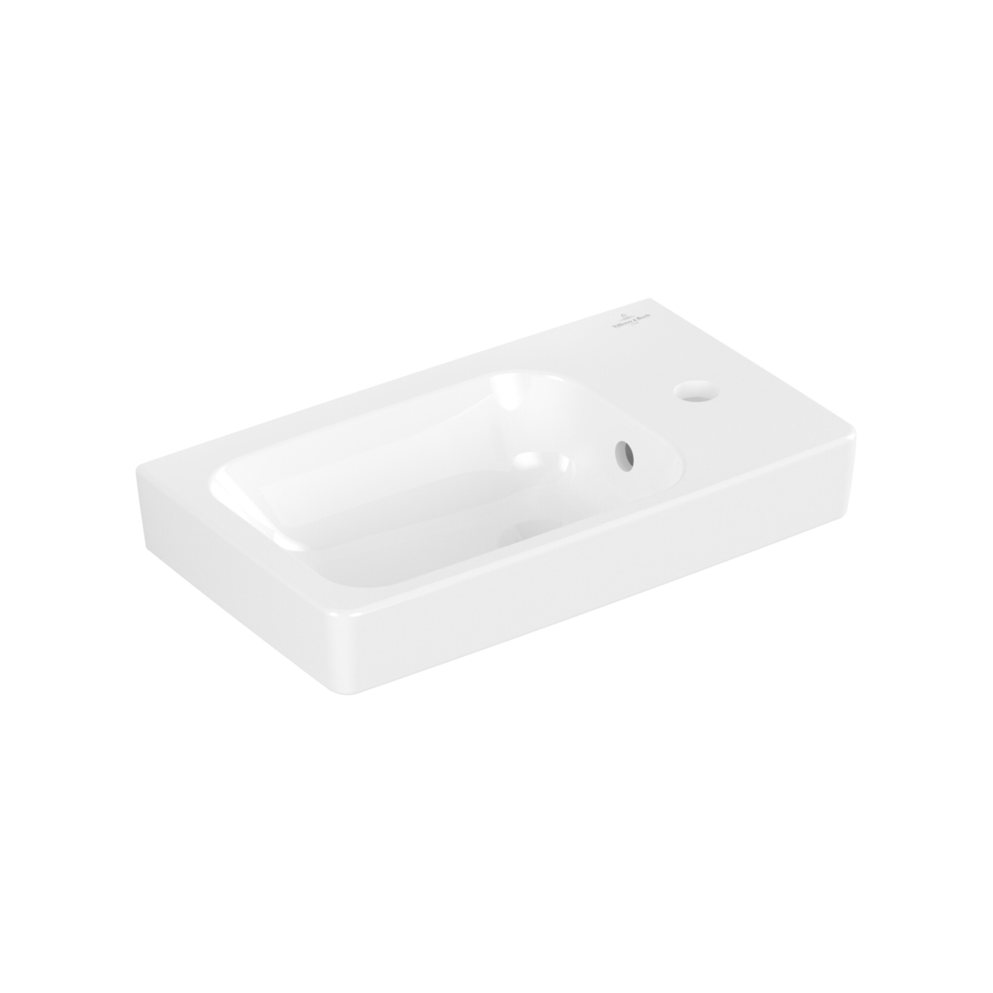 V&B Handwaschbecken Architectura 48x27,5cm, B li, 1 Hahnl., m ÜL, we C+ ; Villeroy & Boch