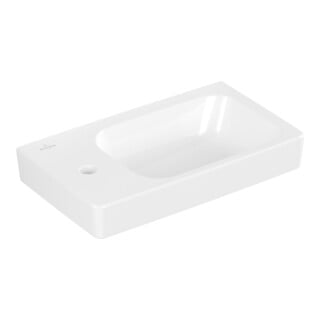 V&B Handwaschbecken Architectura 48x27,5cm, Beck. re, 1 Hahnl., o. ÜL, we