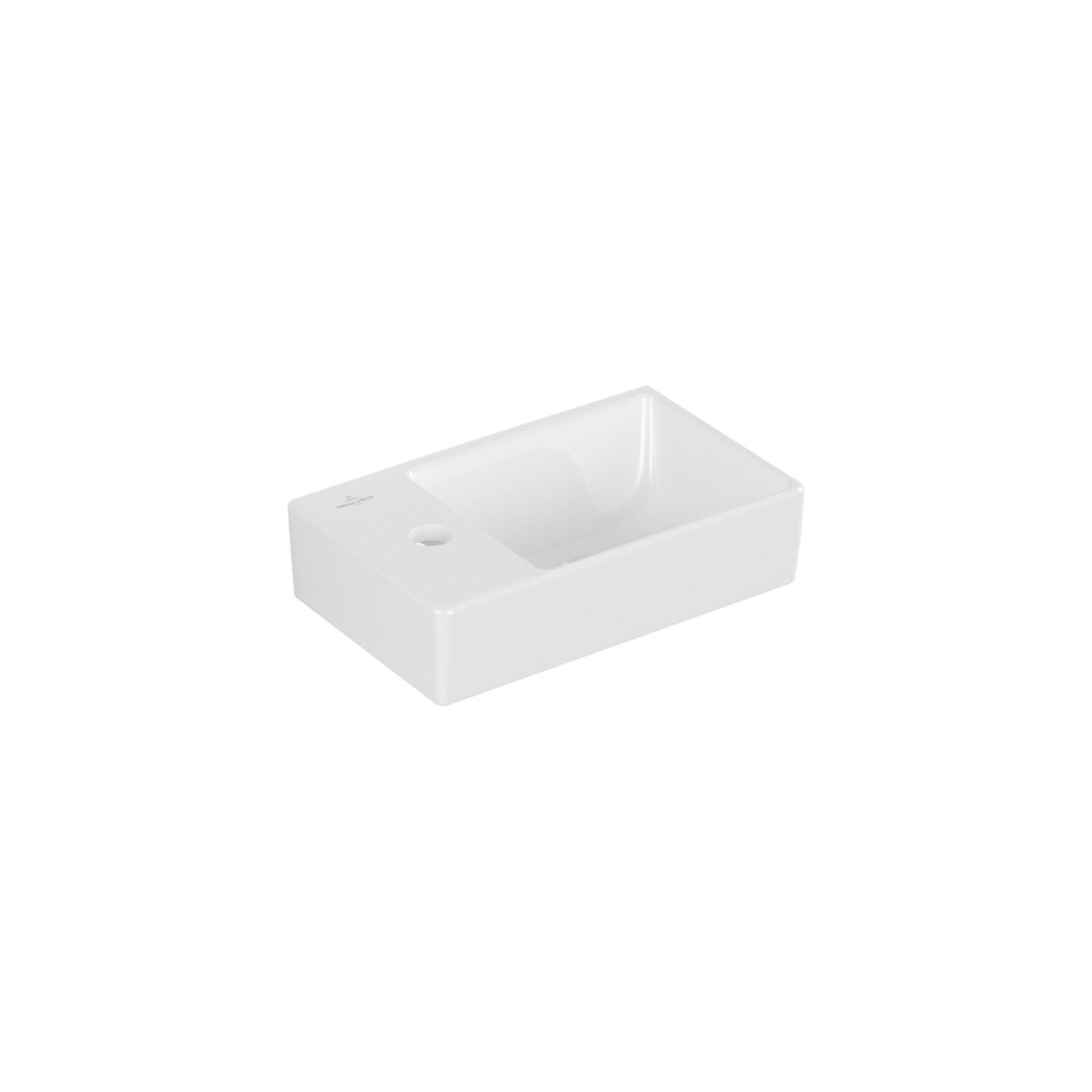 V&B Handwaschbecken AVENTO 36x22cm, 1 HL, o Überlauf, rechts, weiß ; Villeroy & Boch